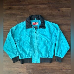 Vintage Pacific Trail Bomber/Windbreaker Blue w/ hidden hood